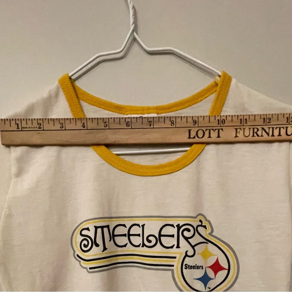 Kids White and Yellow Steelers Short Sleeve Tee - Picture 4 of 6
